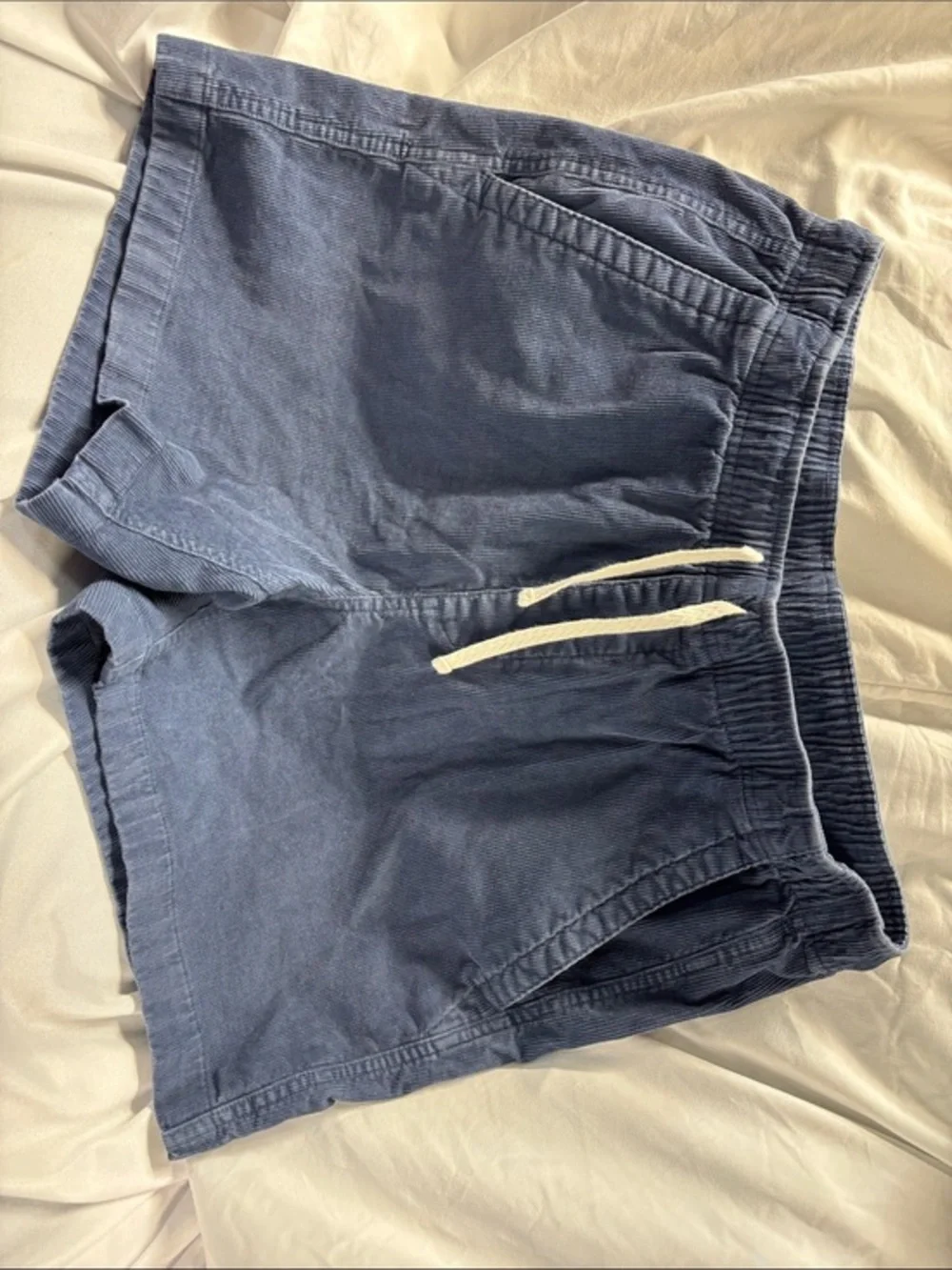 Bonobos Blue Mirage Corduroy Drawstring Shorts w/pockets 5” inseam shorts M
